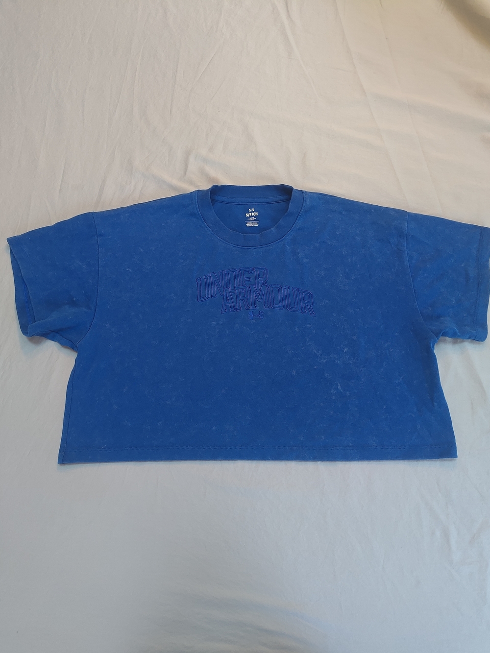 Under Armour Royal Blue Short Sleeve Crewneck Cropped Tee
